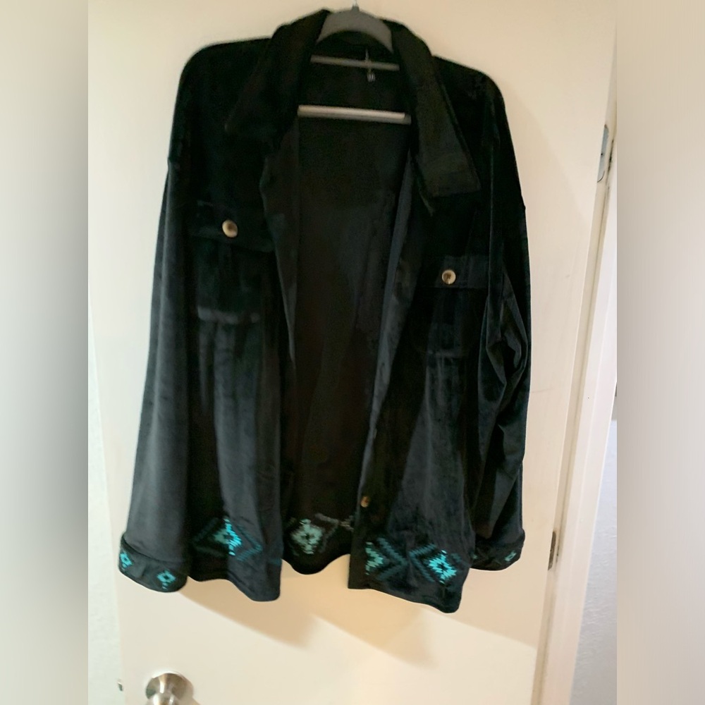 velvet western Shacket